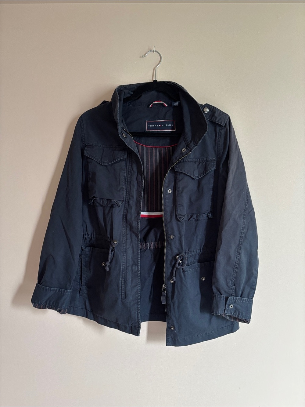 tommy hilfiger navy utility jacket